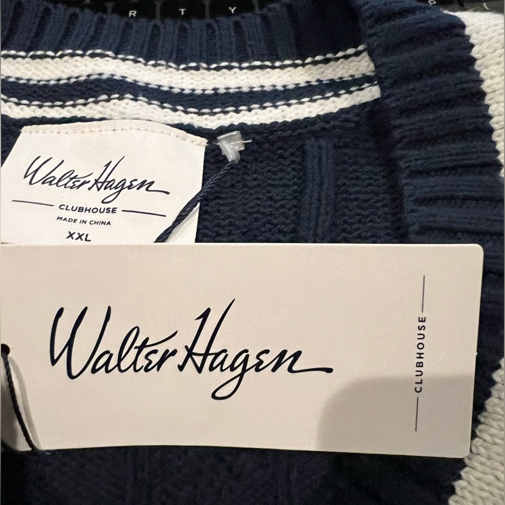 Walter Hagen - NWT - XXL -  Navy and White Women's Sweater - Picture 6 of 8